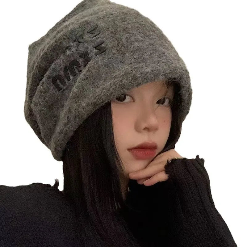 Grey Slouchy Beanie – Women's Oversized Winter Knit Hat Knit Winter Beanie Babs