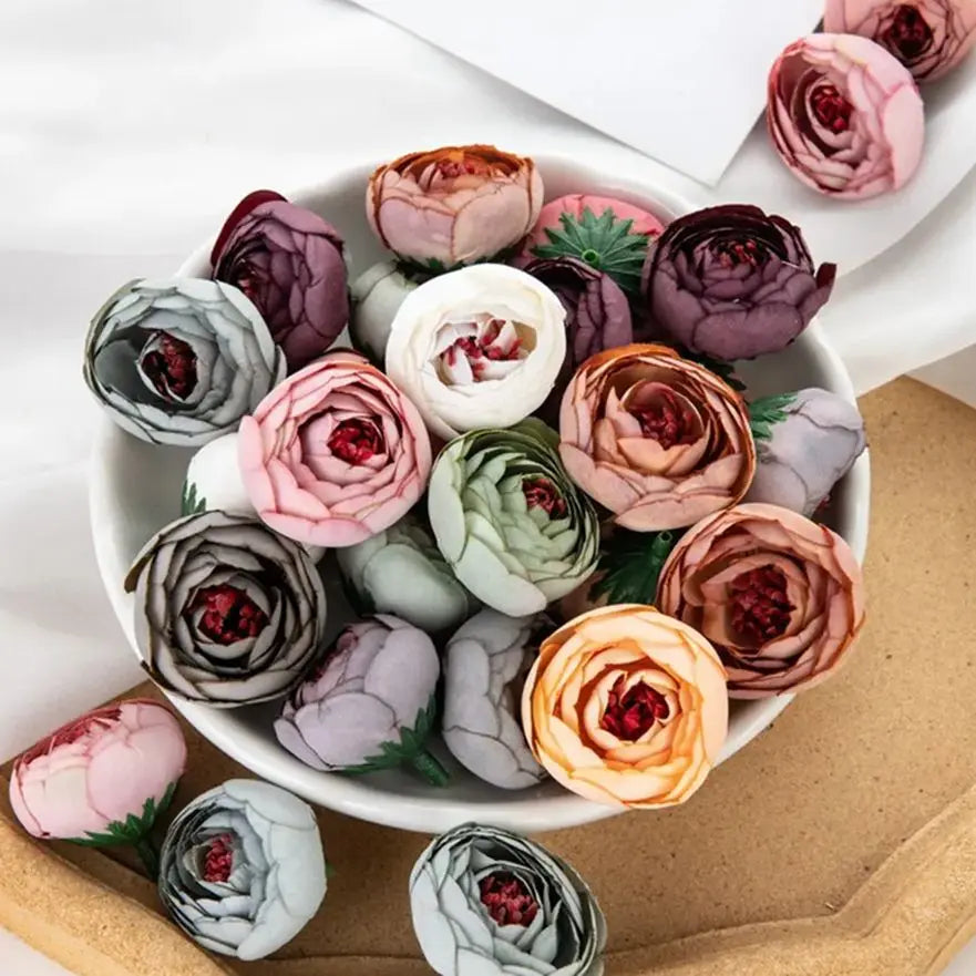 Silk Tea Rose Bud Artificial Flowers – Wedding & Home Décor Artificial Silk Flowers Babs