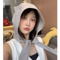 Cute Cat Ears UV Sun Hat – Quick Dry Ear Flap Beach Cap UV Bucket Hat Babs Grey 1PC