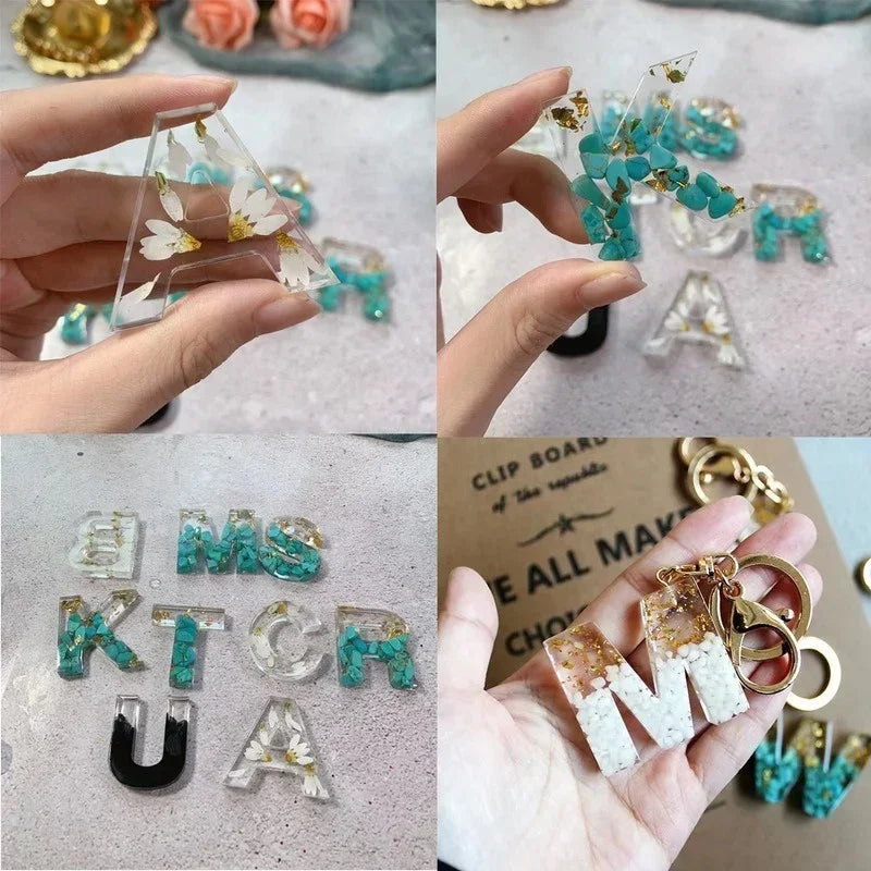 Alphabet Silicone Epoxy Resin Molds – DIY Jewelry Making Silicone Resin Mold Babs