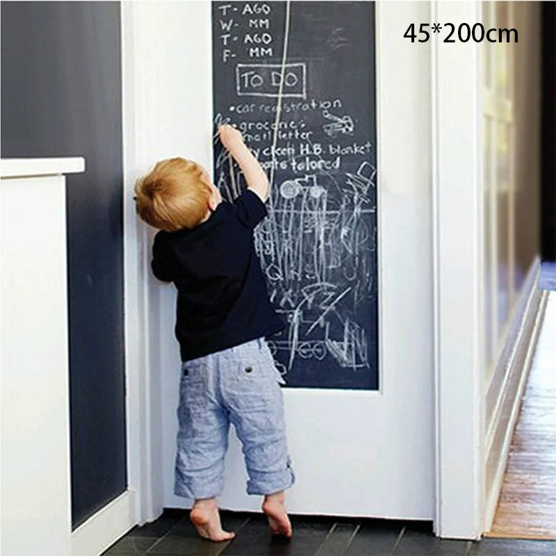 Removable Chalkboard Wall Sticker 45×200cm + 5 Chalk Sticks Chalkboard Wall Sticker Babs 45 x 200cm