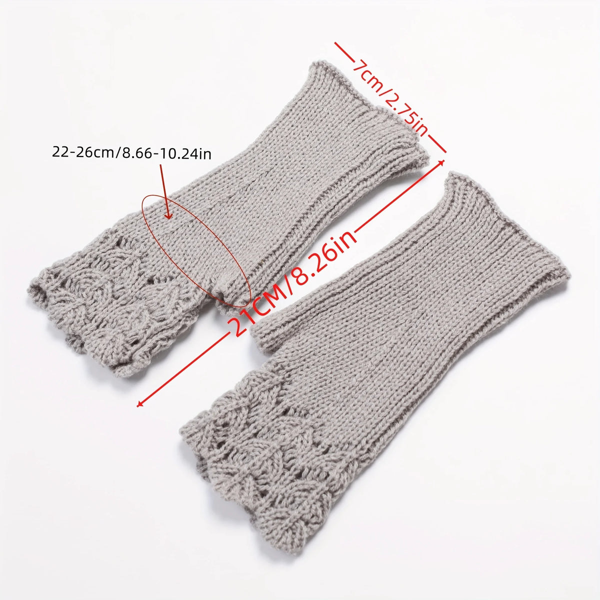 Women's Fishnet Knit Gloves – Stylish Outdoor Winter Warmth Knit Fashion Gloves Babs