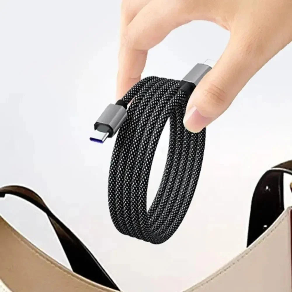 KEBIDUMEI 65W Magnetic USB-C Fast Charging Cable 1M Braided USB Charging Cable Babs