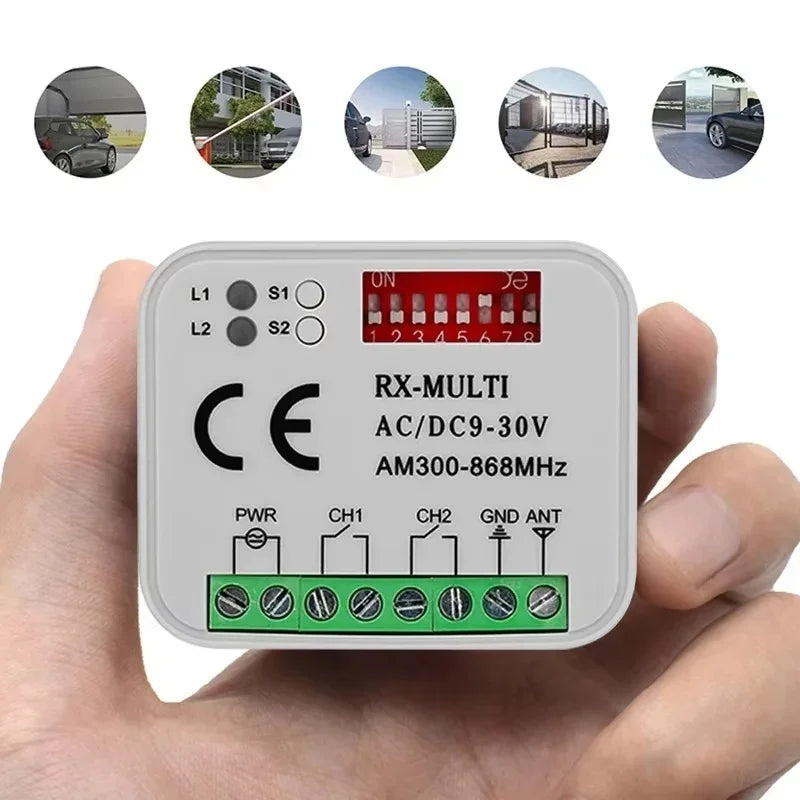 Tuya WiFi Universal Garage Door Relay Receiver 280-915MHz WiFi Relay Receiver Babs