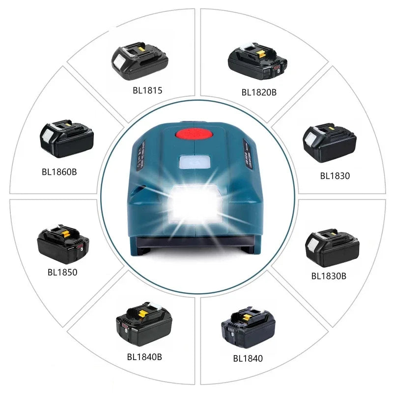 150W Power Inverter for Makita 18V Battery | USB & LED Light Portable Power Inverter Babs