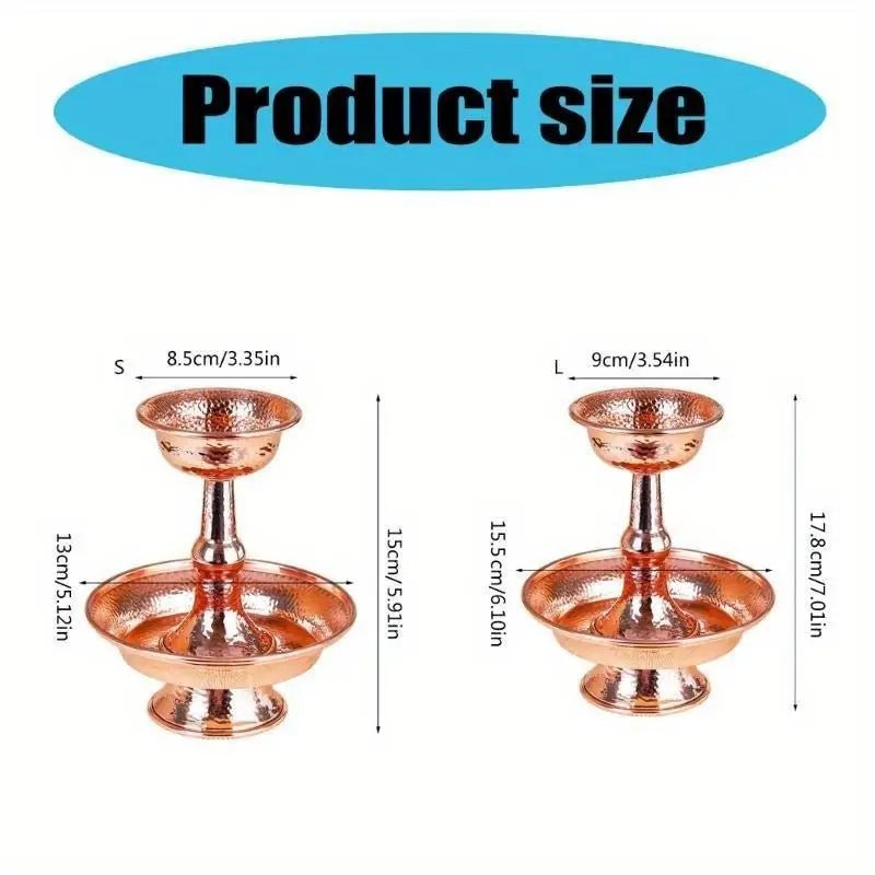 Tibetan Copper Offering Cup – Buddhist Water Bowl for Meditation Ritual Offering Bowl Babs