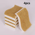 4-Piece Coconut Fiber Kitchen Sponge Set – Eco-Friendly Kitchen Cleaning Sponge Babs light yellow