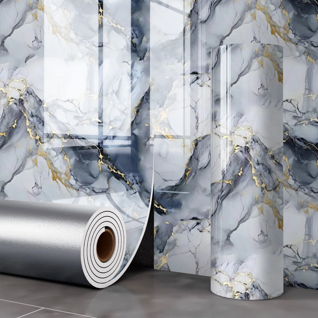 Peel & Stick Marble Wall Panel 300x40cm – Waterproof Foam Peel & Stick Wallpaper Babs
