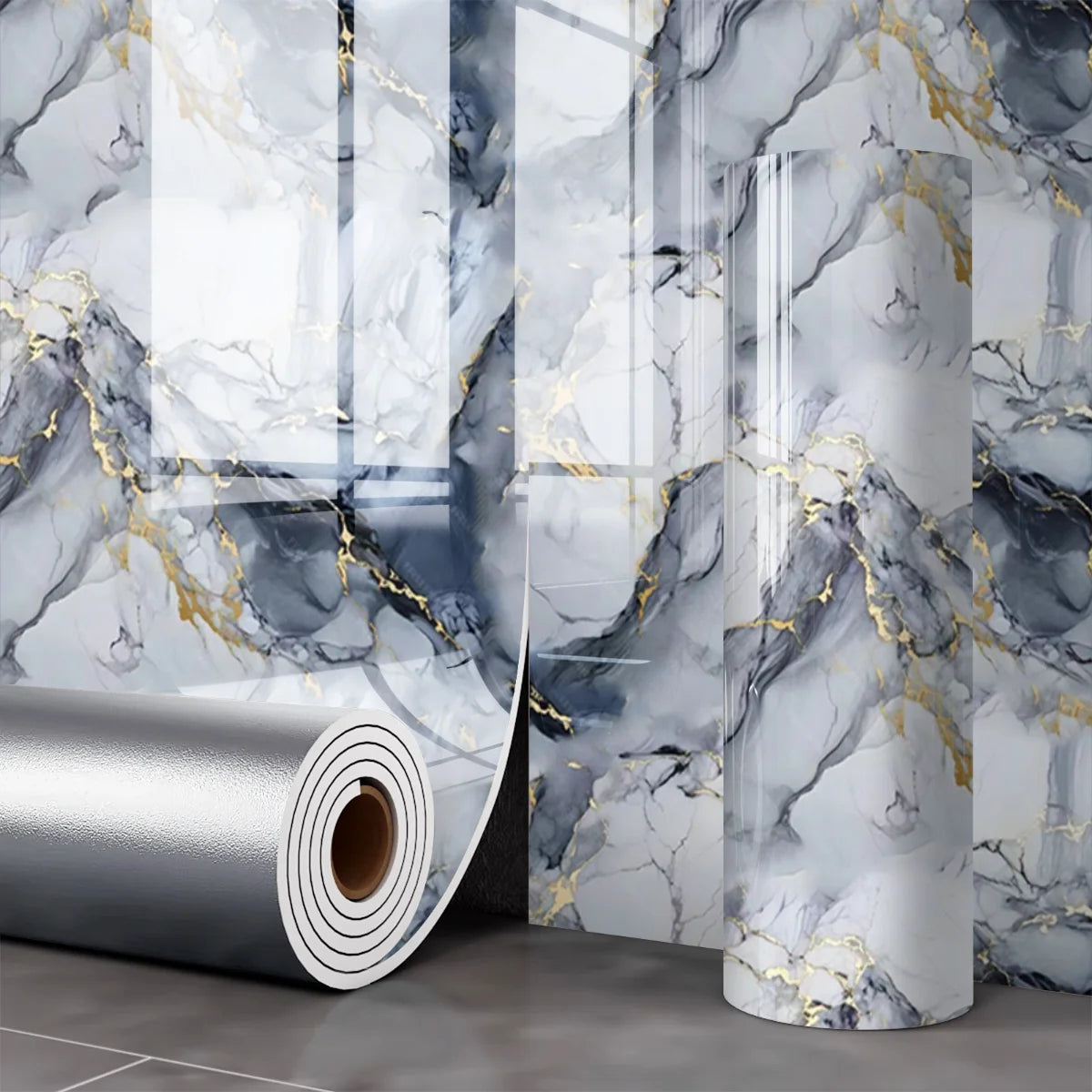 Peel & Stick Marble Wall Panel 300x40cm – Waterproof Foam Peel & Stick Wallpaper Babs
