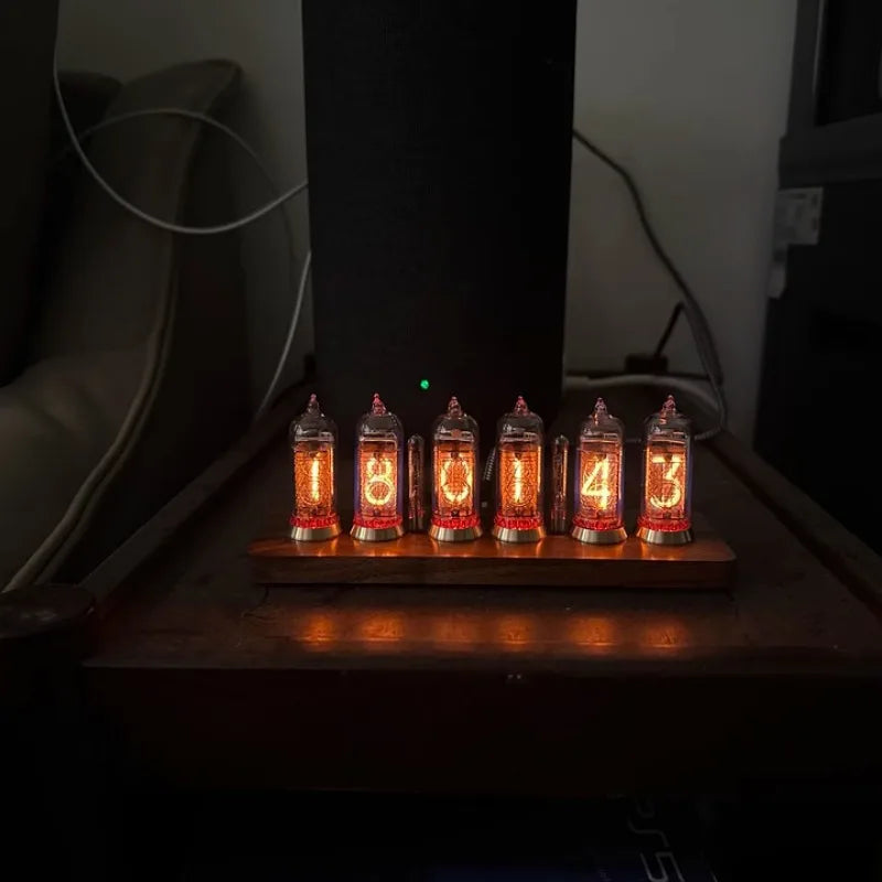 IN14 Nixie Tube Desk Clock – Retro Wood & Bluetooth | Oeny Nixie Tube Desk Clock Babs