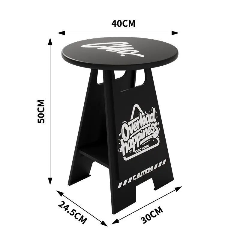 Modern Round Metal Side Table – Minimalist Bedroom & Living Room Round Side Table Babs Black