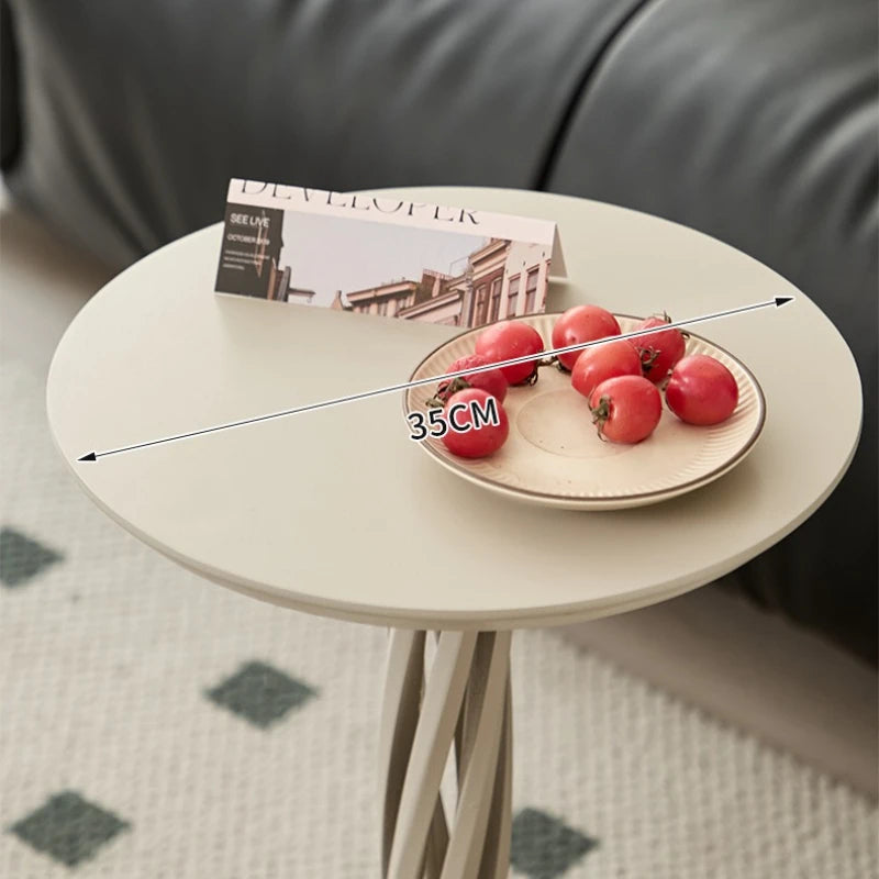 Modern Round Wooden Side Table – Minimalist Bedside Coffee Table Wooden Side Table Babs