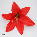 10pcs Silk Lily Artificial Flower Heads 18cm – Wedding & DIY Décor Artificial Flower Heads Babs red