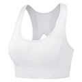 High Impact Sports Bra – Padded Racerback Full Coverage Gym Vest Sports Bra Babs WHITE M