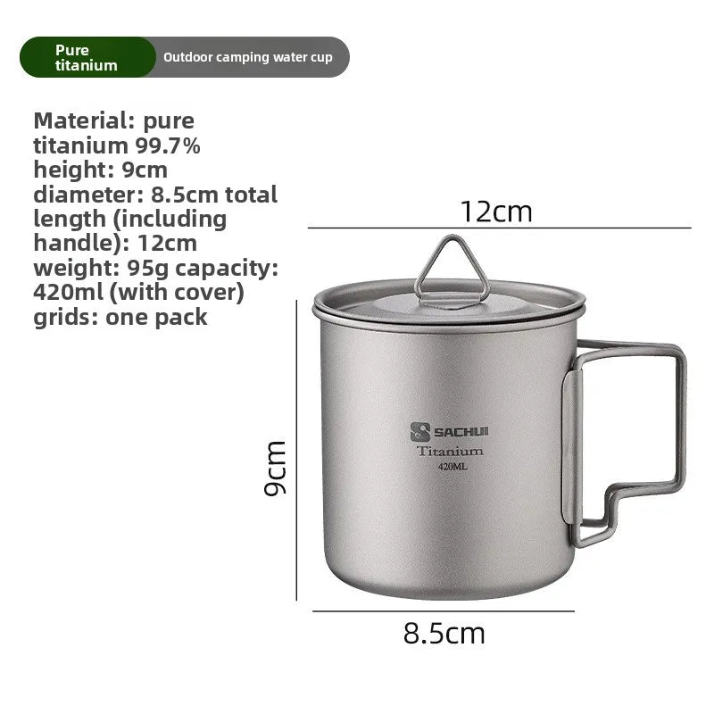 Pure Titanium Camping Mug & Portable Coffee Cup Set Titanium Camping Mug Babs 3