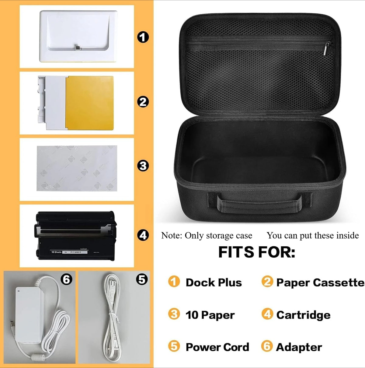 Kodak Dock Plus & Wi-Fi 4x6 Instant Photo Printer Carrying Case Printer Carrying Case Babs