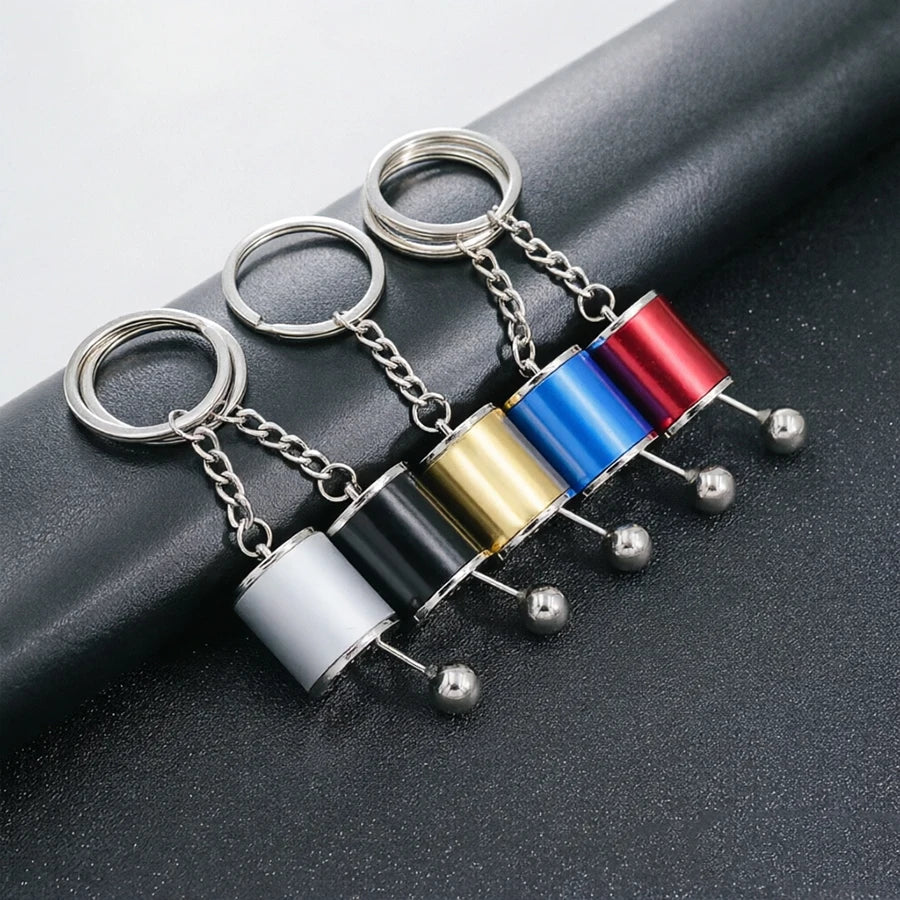 6-Speed Gear Head Keychain | JDM Metal Shift Knob Key Ring Automotive Keychain Babs