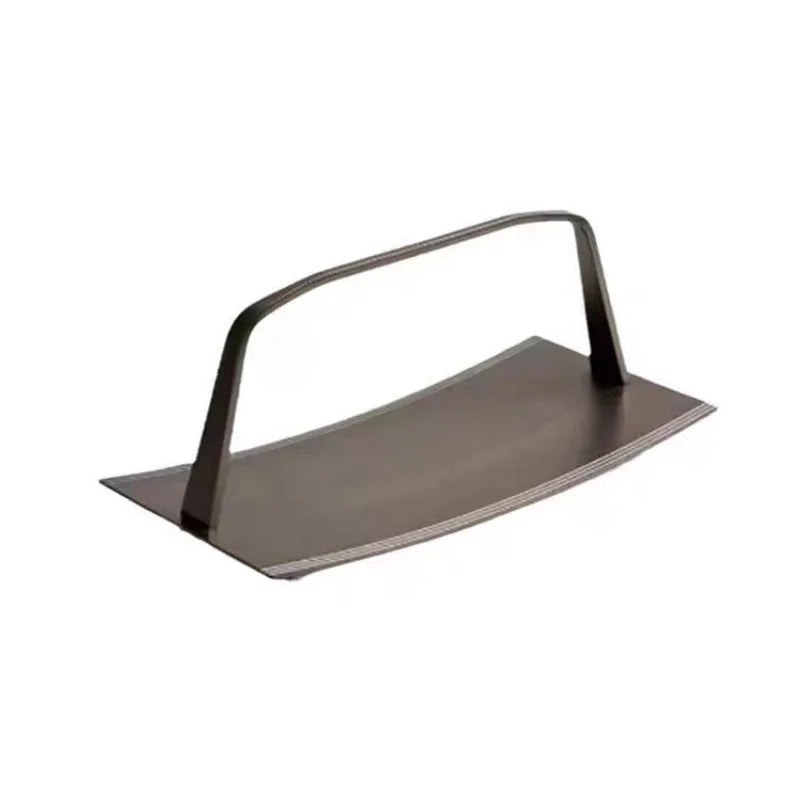 Luxury Modern Metal Storage Tray with Handle | Home Organizer Decorative Storage Tray Babs
