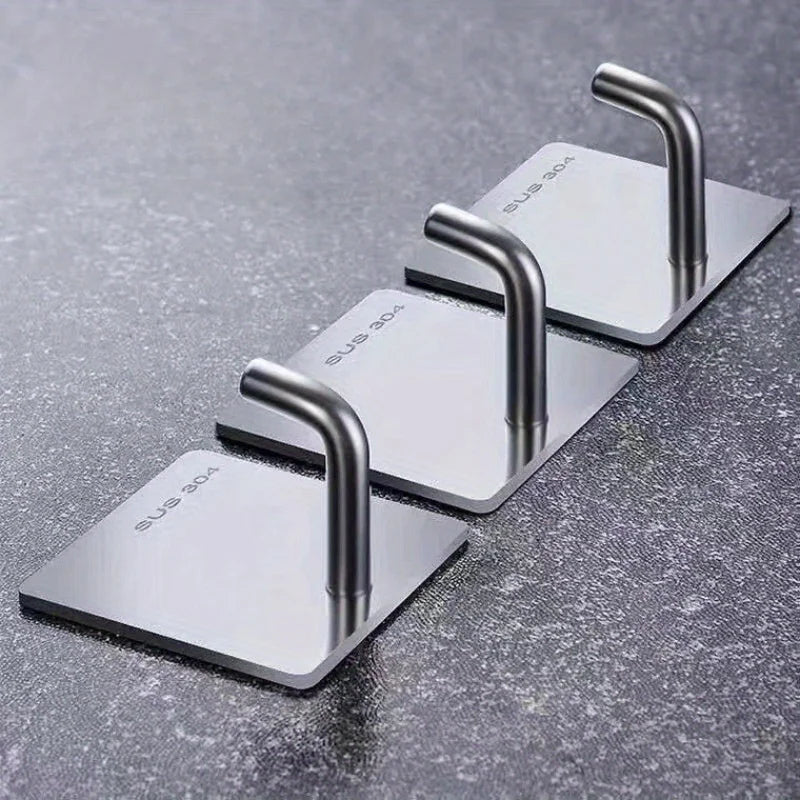 Stainless Steel Self-Adhesive Hook – No-Drill Rustproof Hanger Self-Adhesive Hook Babs