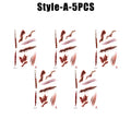 Halloween Wound Temporary Tattoos – Realistic Blood FX Costume Temporary Tattoo Babs A-5PCS