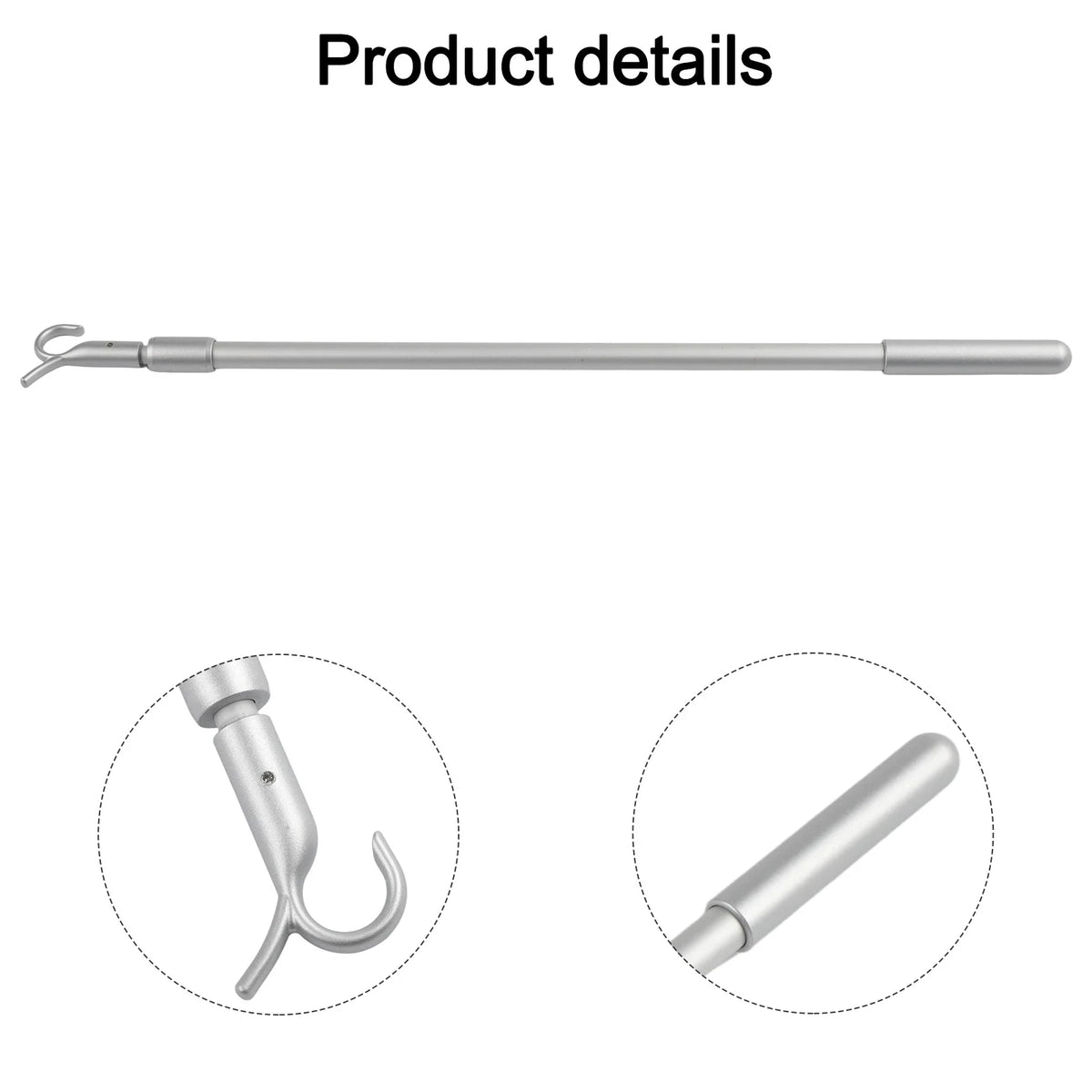 Telescopic Curtain Pull Rod 33–60cm | Aluminum Draw Pole Curtain Draw Pole Babs