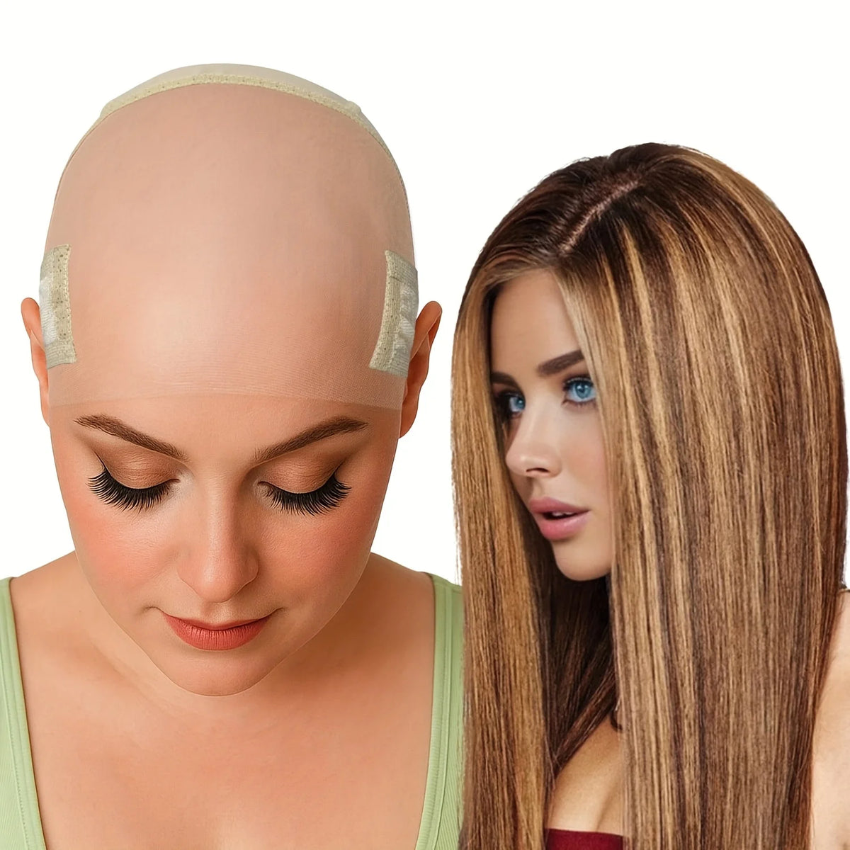 Ladies Lace Front Wig Cap – Non-Slip, Adjustable, Glue-Free Lace Front Wig Cap Babs Beige