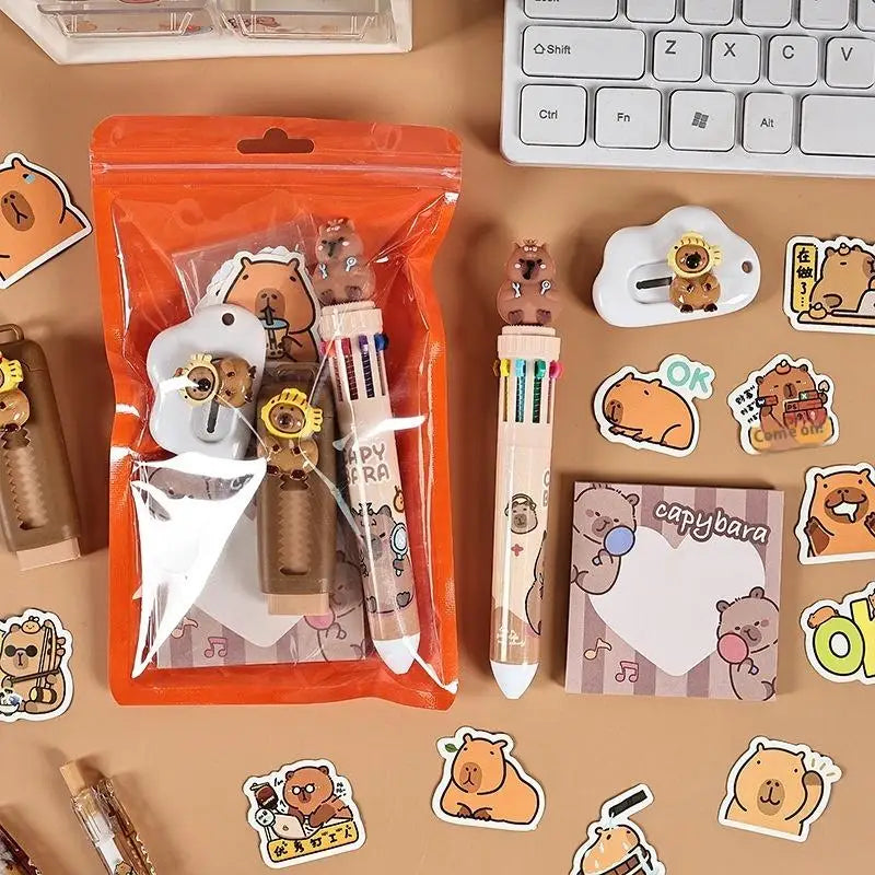 Cute Capybara Stationery Set – Fun School Supplies for Kids Kids Stationery Set Babs A3