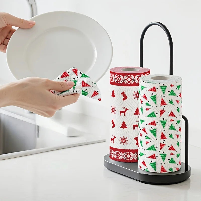 Christmas Paper Towels – Holiday Print Disposable Rolls, 48 Sheets Holiday Paper Towels Babs