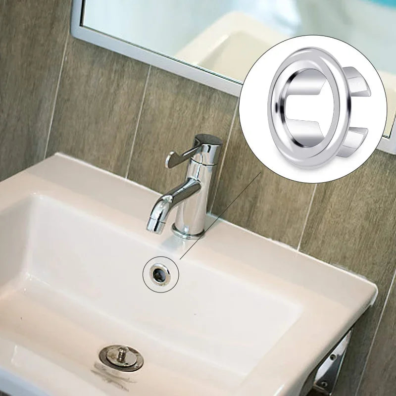4Pcs Sink Overflow Ring Plug – Basin Drain Hole Cover Set Sink Overflow Ring Babs