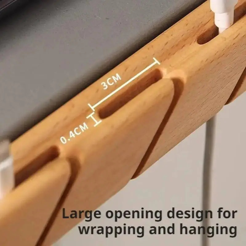 Solid Wood Cable Organizer – Desk Cord & Headphone Manager Cable Organizer Babs