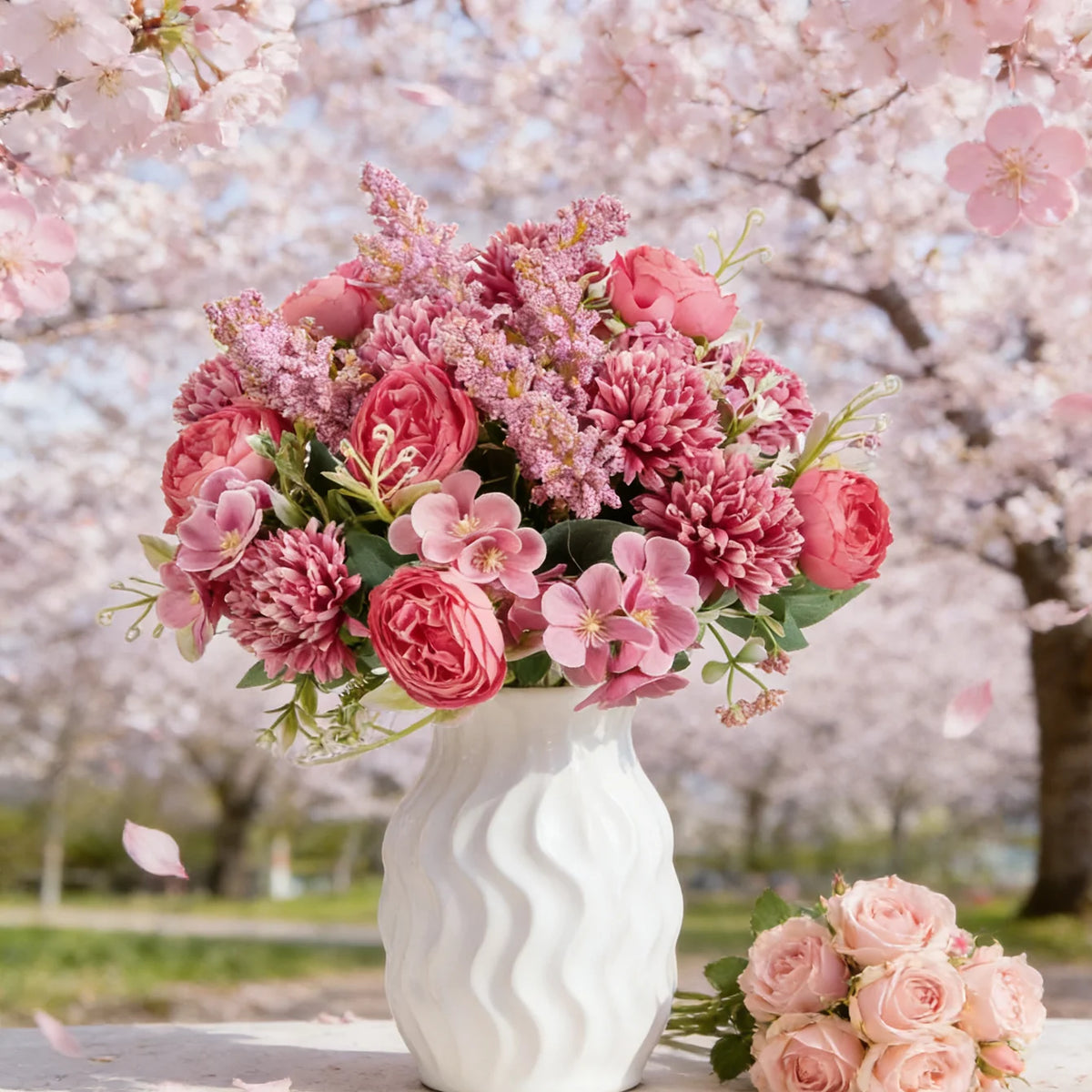 Artificial Silk Peony Bouquet – Wedding & Home Décor Artificial Flower Bouquet Babs