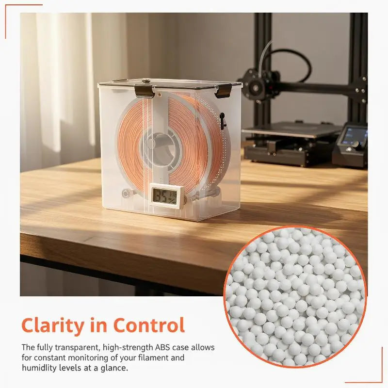 HUXUAN 3D Filament Dryer Box – Airtight Moisture-Proof Storage Filament Dryer Box Babs