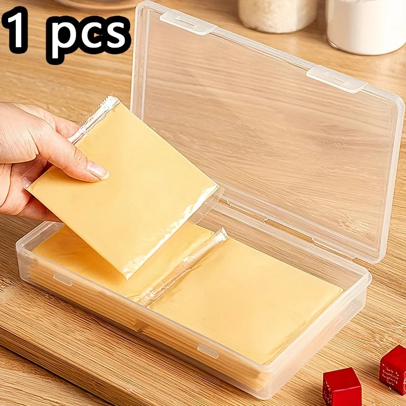 Transparent Cheese Storage Box | Snap-On Seal, Fridge Organizer Food Storage Container Babs 1pc