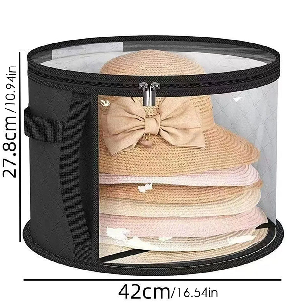 Large Foldable Hat Storage Box – Dustproof Transparent Organizer Hat Storage Box Babs