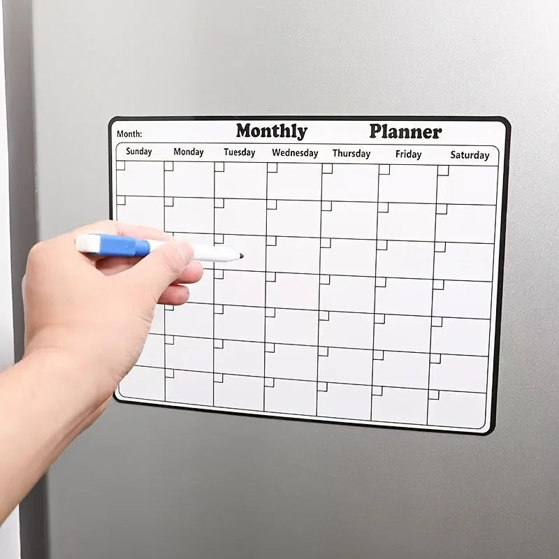 Magnetic Whiteboard Calendar Sticker – Weekly & Monthly Planner Whiteboard Planner Sticker Babs