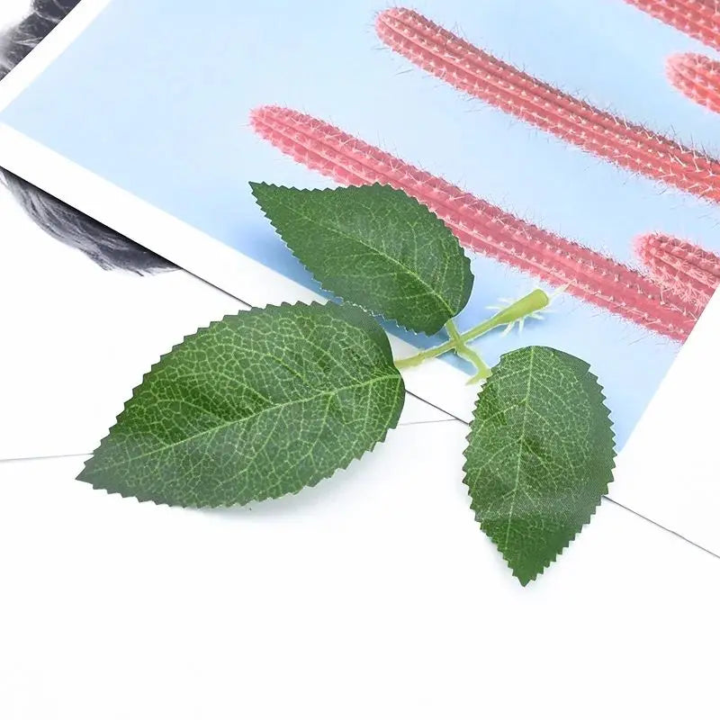 Artificial Silk Rose Leaves for Wedding DIY & Home Décor Artificial Silk Leaves Babs style 6 25pcs