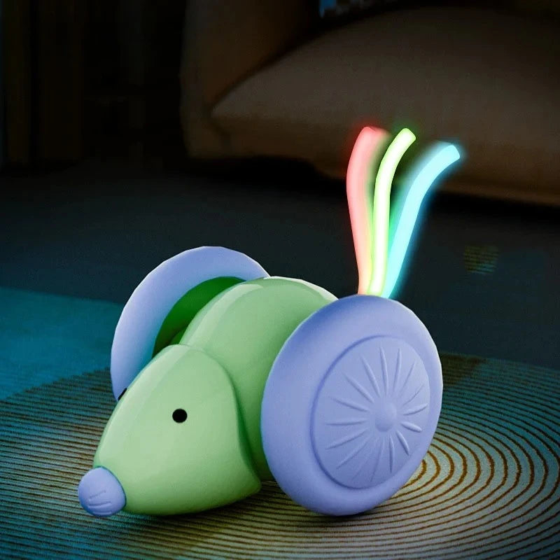 Rechargeable Electric Mouse Car Interactive Cat Toy – Auto Obstacle Interactive Cat Toy Babs