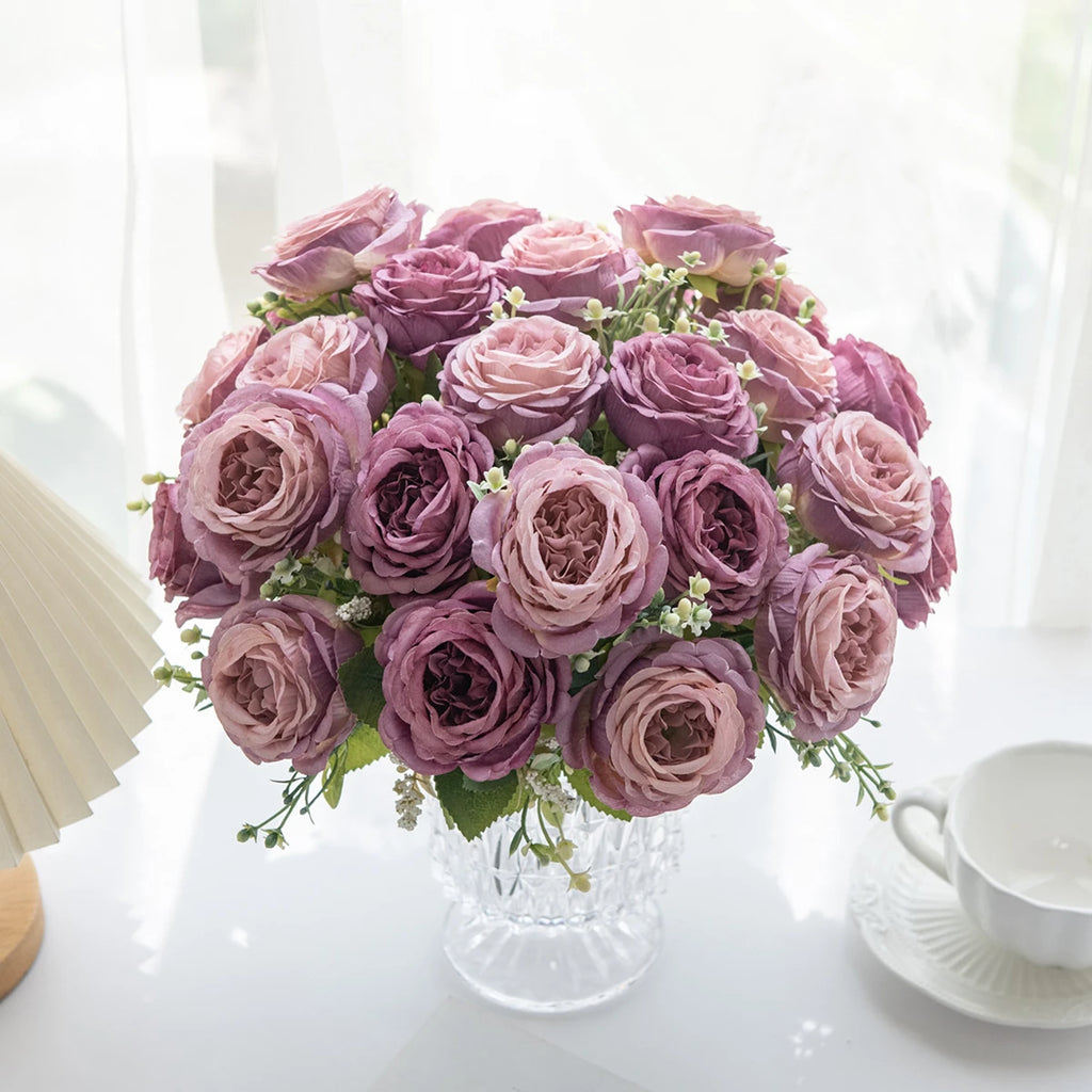 Artificial Silk Peony Bouquet – Wedding & Home Décor Artificial Flower Bouquet Babs