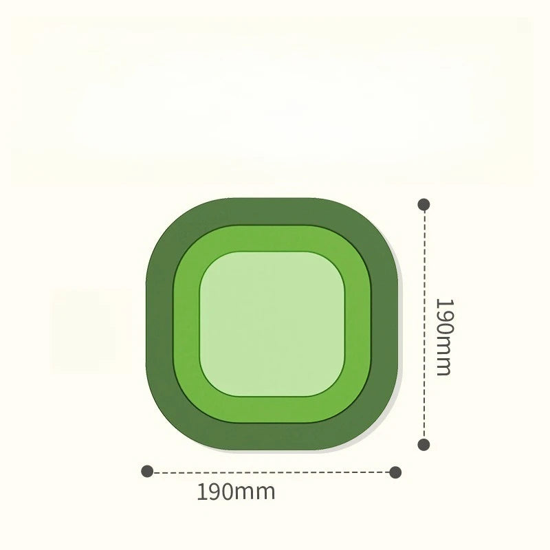 Silicone 3-in-1 Magnetic Heat Resistant Coaster & Trivet Pad Silicone Trivet Coaster Babs green L