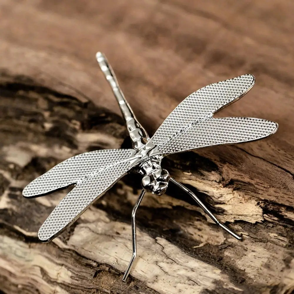 3D Metal Dragonfly Ornament – Gold & Silver Tea Pet Home Decor Decorative Figurine Babs