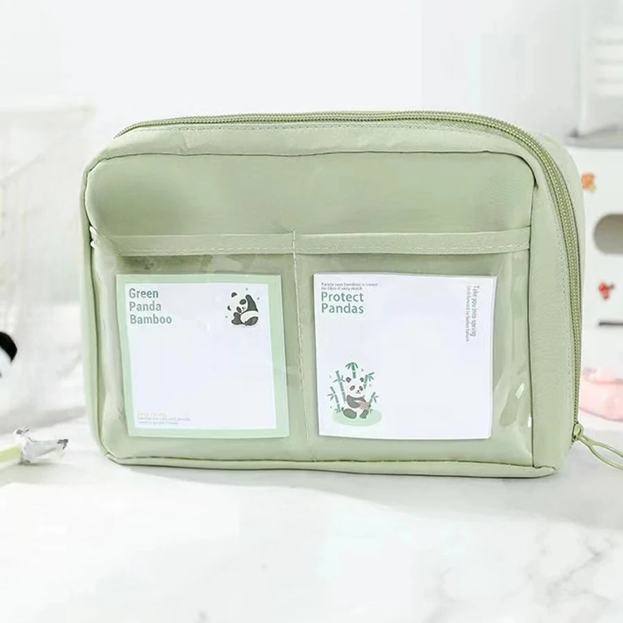 12-Layer Panda Pencil Case – Large Capacity Stationery Organizer Pencil Case Organizer Babs Green-1PC