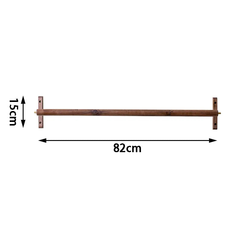 Solid Wood Wall Mounted Coat Rack – Walnut & Rosewood Hanger Wall Mounted Coat Rack Babs 80CM