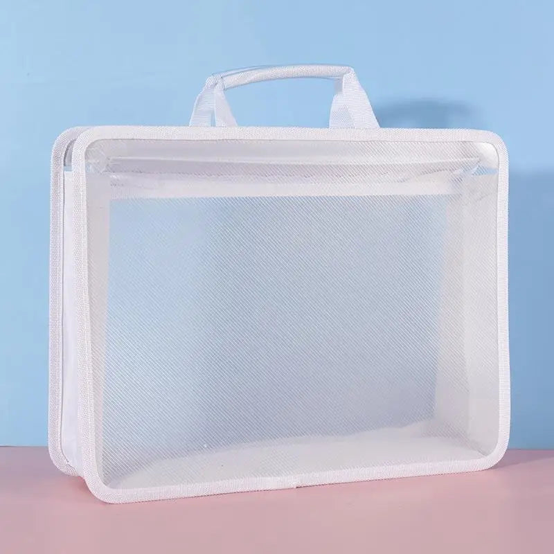 Transparent PP Mesh A4 File Bag – Large Capacity, Waterproof Document File Bag Babs A1
