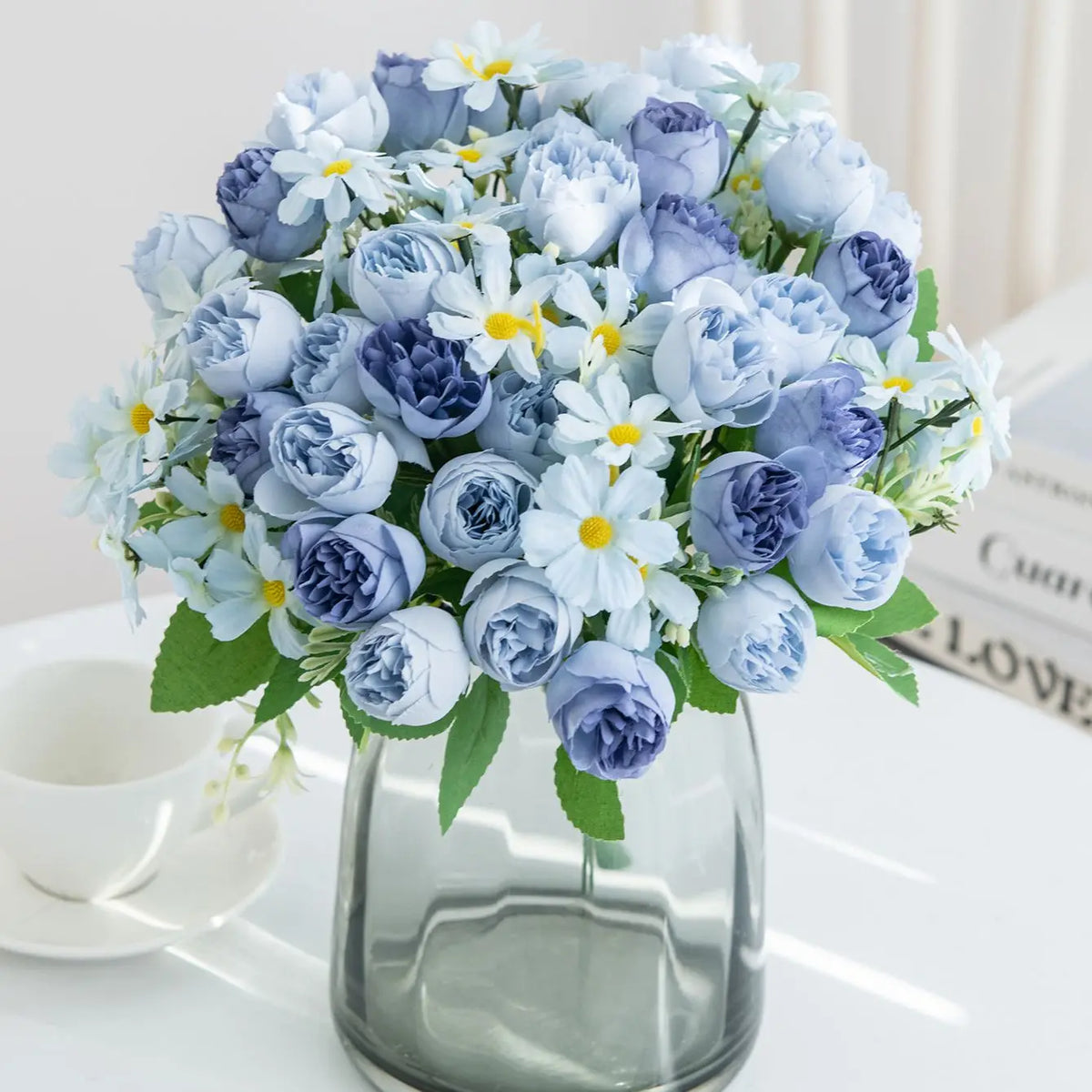 Silk Rose Artificial Flower Bouquet – Wedding & Home Décor Artificial Flower Bouquet Babs