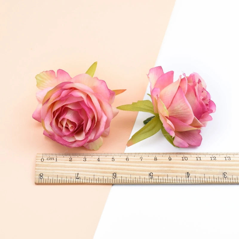 10Pcs Silk Rose Heads – Wedding, Home & DIY Craft Décor Artificial Silk Flowers Babs