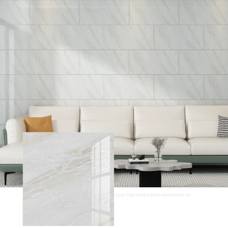 10-Pack Marble PVC Self-Adhesive Tile Wall Stickers 30×30cm Wall Tile Stickers Babs 6179-3 10pcs-30x30cm