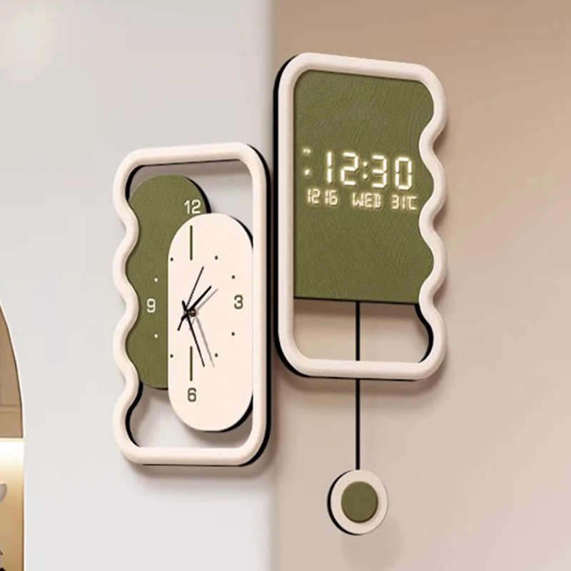 Nordic Minimalist Luminous Wall Clock – Crystal Porcelain 10" Decorative Wall Clock Babs