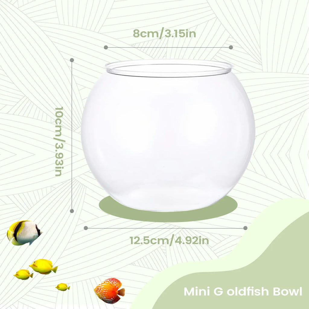 Mini Fish Bowl Clear Bubble Planter Desktop Aquarium Decor Decorative Fish Bowl Babs