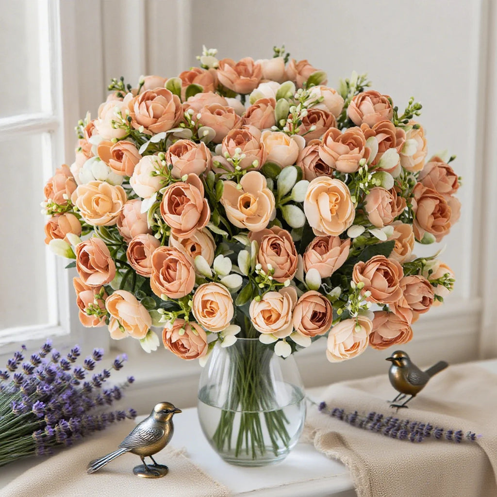 Silk Rose Artificial Flowers – Wedding & Home Décor Bouquet Artificial Silk Flowers Babs