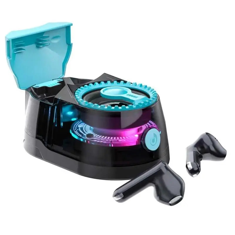3-in-1 Bluetooth 5.4 Speaker, Wireless Earbuds & RGB Light Portable Bluetooth Speaker Babs Light Blue
